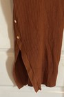 Say What  Brown Ribbed Knit Mock Neck Long Sleeve Midi Sweater Dress L