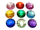 500 Acrylic Flatback Faceted Round Rhinestone Gems 16mm No Hole Color For Choice