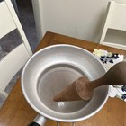 Wearever Aluminum Cone Food Strainer With Stand And Wooden Pestle  Silver