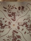 Vintage 1950s Glass Ceiling Light Shade Western Cowboy Rodeo Horses 11 5x11 5 