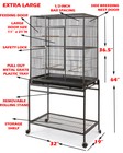 X-large Bird Parrot Cage Cockatiel Conure 32 lx19 wx64 h Wrought Iron Flight