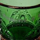 Penacook Nh New Hampshire Souvenir Antique Depression Green Glass Trinket Cup