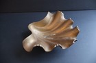 Vintage Solid Brass Shell Mid Century Footed Dish Scalloped Trinket Soap