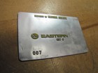 Eastern Airlines Airline Ticket Validation Plate Card Travel Agency Property Of