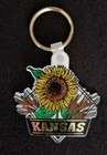 Kansas Souvenir Keychain  Sunflower - Plastic With Metal Ring