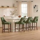 2x Bar Stools Upholstered Counter Height Bar Stools Counter Stools For Kitchen