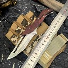 Mechanical Folding Knife Damascus Pattern Handmade Mini Outdoor Survival Knife
