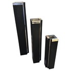 Set Of Three 1980s Minimalist Ebonized Wood And Sterling Silver Vases By Silvan
