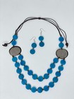 Handmade Tagua Nut Set Necklace And Earrings 