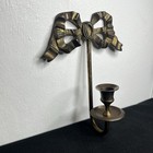 Vintage Brass Bow Ribbon Candle Sconce Holder Wall Sconce Candle Holder