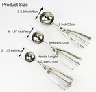 3pcs Stainless Steel Ice Cream Scoop Spoon Spring Handle Masher Cookie Scoop