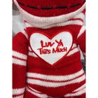 Dan Dee Collector s Choice Red White Striped Sock Monkey Plush Pair Luv Ya Heart