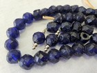Antique Bohemian Russian Blue Trade Beads 15  Strand 47pc Faceted   Earrings