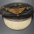 1940 s Harley-davidson Motorcycle Captain Biker s Hat Size 7  1 2
