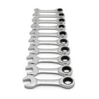Gearwrench 10 Piece 12 Point Stubby Ratcheting Combination Wrench Metric Set