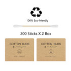 Bamboo Qtips Cotton Swabs With Wooden Sticks Q Tips For Ears 400 Count   