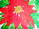 6 Lot Christmas Poinsettia Cotton Napkins - 16 X16 