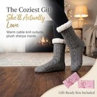 Women s Fuzzy Slipper Socks With Non-slip Grippers  Sherpa Lined Warm Cozy Gift 