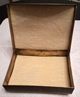 Vintage 1960 s Footed Gold Tone Aluminum Jewelry trinket Box 4 75   3 5     1 25 