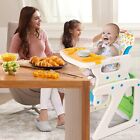 3 In 1 Baby High Chair Adjustable Infant Feeding Chair Toddler Booster Table Set