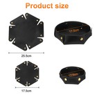 2 Pcs Pu Leather Jewelry Tray Catchall Storage Organizer 2 Size  Black 