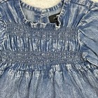 7 For All Mankind Toddler Girls Denim Dress 3t Long Sleeve Smocked Blue Cotton