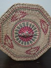 Vintage Chinese Prc Sweet Grass Basket With Lid Octagon Handwoven Mcm Boho 
