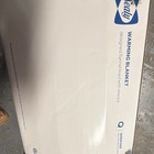 Sealy Heated Electric Blanket Queen Light Gray Ribbed Dual Control Auto-off