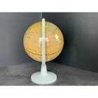 Unbranded Desktop World Globe Tan Yellow White Stand 8 Inch Good Rotating Map