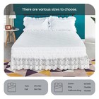 Wrap Around Ruffled Lace Bed Skirt 15 Inch Drop  Easy Fit Elastic Dust Ruffle   
