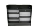 Black Laminate Wood 48 Inch Display Showcase Register Check Out Counter