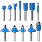 12 Pieces 1 4  Shank Router Bit Set Carbide Milling Cutter For Woodworking