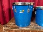 1970s Ludwig 12  Tenor Conga Drum Pair Blue Sparkle