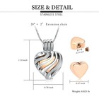 Cremation Jewelry Heart Urn Necklace For Ashes Stainless Steel Memorial Urn Lock