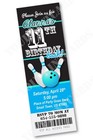 Bowling Birthday Party Invitation Ticket Stub Any Age Or Color Personlized