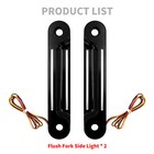 Black Led Flush Fork Turn Signal Side Light For Harley Street Road Glide 98-2023