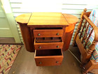Solid Walnut Sewing   Knitting Cabinet Martha Washington Professionally Restored