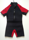 Dark Lightning Kid s Size 6 Neoprene Shorty Wetsuit 3 2mm Back Zip  Red   Black