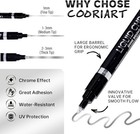 3pk Permanent Liquid Chrome Paint Pens Mirror Finish For Metal Plastic Model Rep