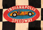 Vintage Indianapolis Speedway Checkered Flag - 17  - Indy 500 Race Car - Rare