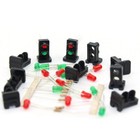 10 Sets Target Faces With Red Green Leds For O Scale Railway Dwarf Signal Jtd25