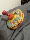 Vintage Ohio Art Tin Lithograph With Children Playing Toy Top A1-28