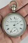 Large 1897 Elgin Pocket Watch Grade 157 16s 7j  Open Face Case Pretty Dial Runs
