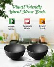 Wheat Straw Bowls Set Of 4 Unbreakable Plastic Dishes Dinner Microwave Safe