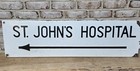 New York City Transit Subway Sign Nycta Porcelain St  Johns Hospital Vintage