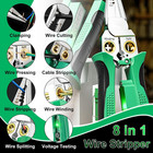 8 In 1 Wire Stripping Pliers With Voltage Tester  Multi-function Green