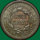 1857 Large Date Braided Hair Large Cent Uncirculated Unc Coin  29642