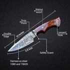 Handmade Damascus Steel Hunting Knife 10  Rosewood Handle Camping Survival
