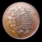 1864 Two Cent Piece 2cp ---- Stunning Details Coin ----  264e