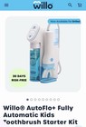 Willo Autoflo  Kids Sonic Rechargeable Electric Toothbrush Kit White blue